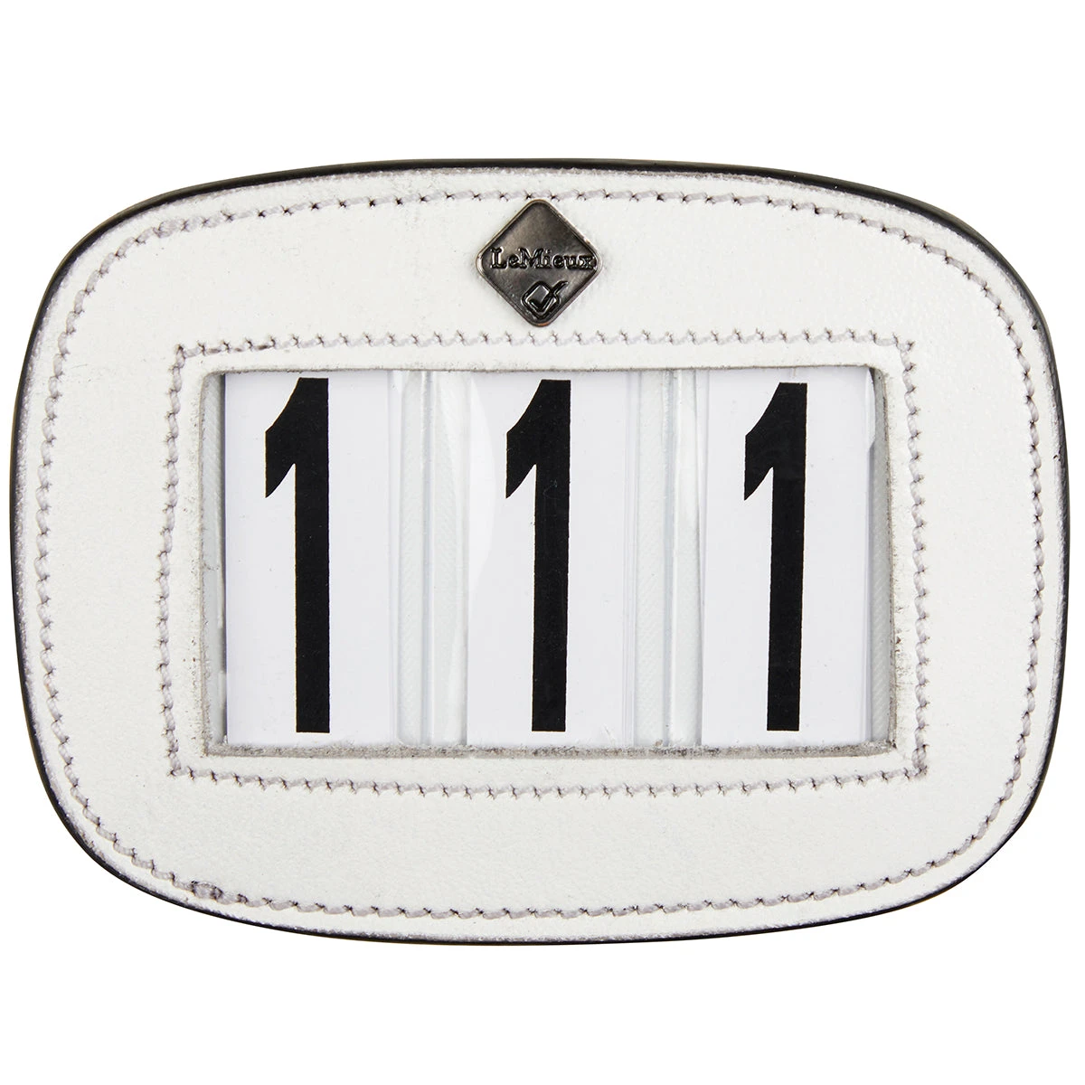 LeMieux Leather Saddle Pad Number Holder - 3 Number 2 LeMieux Leather Saddle Pad Number Holder - 3 Number - Image 2