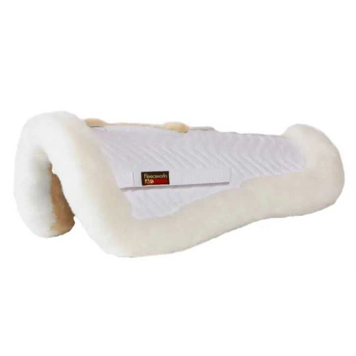 Fleeceworks Sheepskin Half Pad With Wither Relief 1 Fleeceworks Sheepskin Half Pad With Wither Relief